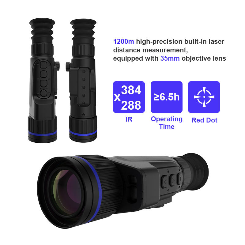 Thermal Scope Night Vision Monocular - YXM335L Waterproof Tactical Thermal Scope,384x288 35mm